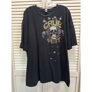 Vintage Motley Crue 2008 Crue Fest Tour T-Shirt Graphic Rock Band Size 2X‎